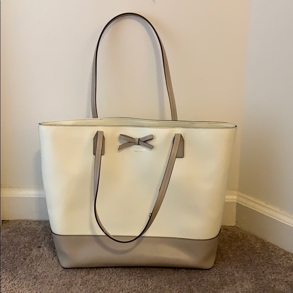 Off white and tan Kate Spade bag
